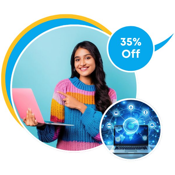 Illustration of IT courses and career growth